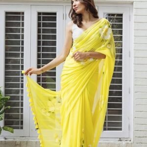 Women's Linen Cotton saree