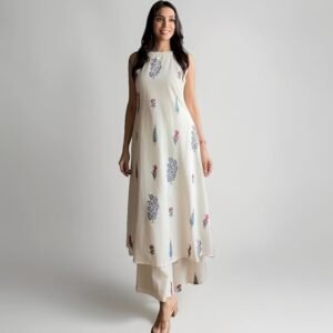 Klosia Women Pure Cotton Kurta Palazzo Set