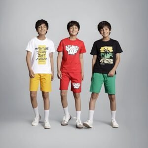 Boys Cotton Printed Regular Fit T-Shirt