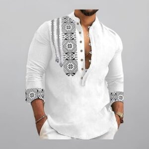 Men's Cotton Blend Mandarin