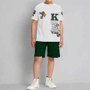 Boys 100% Pure Cotton Premium Printed T-Shirt & Shorts