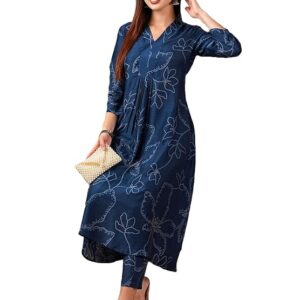 Women Printed Cotton Kurta Pant Set