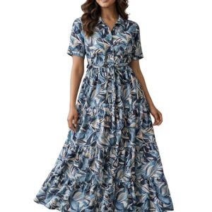 Bollyclues Women’s Crepe Fabric Printed Maxi Dress