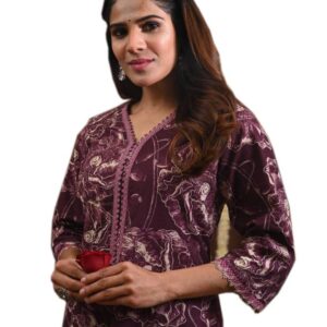 FIRSTRAIN Women Cotton Straight Printed Kurti