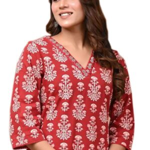FIRSTRAIN Women Cotton Straight Printed Kurti