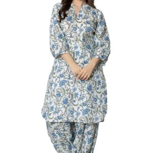 Women Printed Cotton Kurta Pant Set