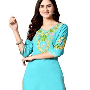 LIBOZA Embroidered Kashmiri Tunic Top