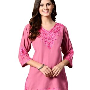 LIBOZA Embroidered Kashmiri Tunic Top